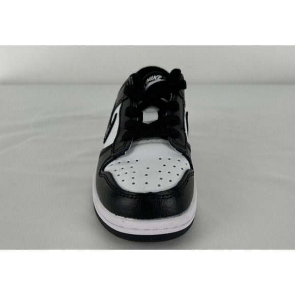 Nike Dunk Low Retro White Black Panda (TD) Sneaker Shoe Kids Size 7C New CU1727 - Picture 6 of 8
